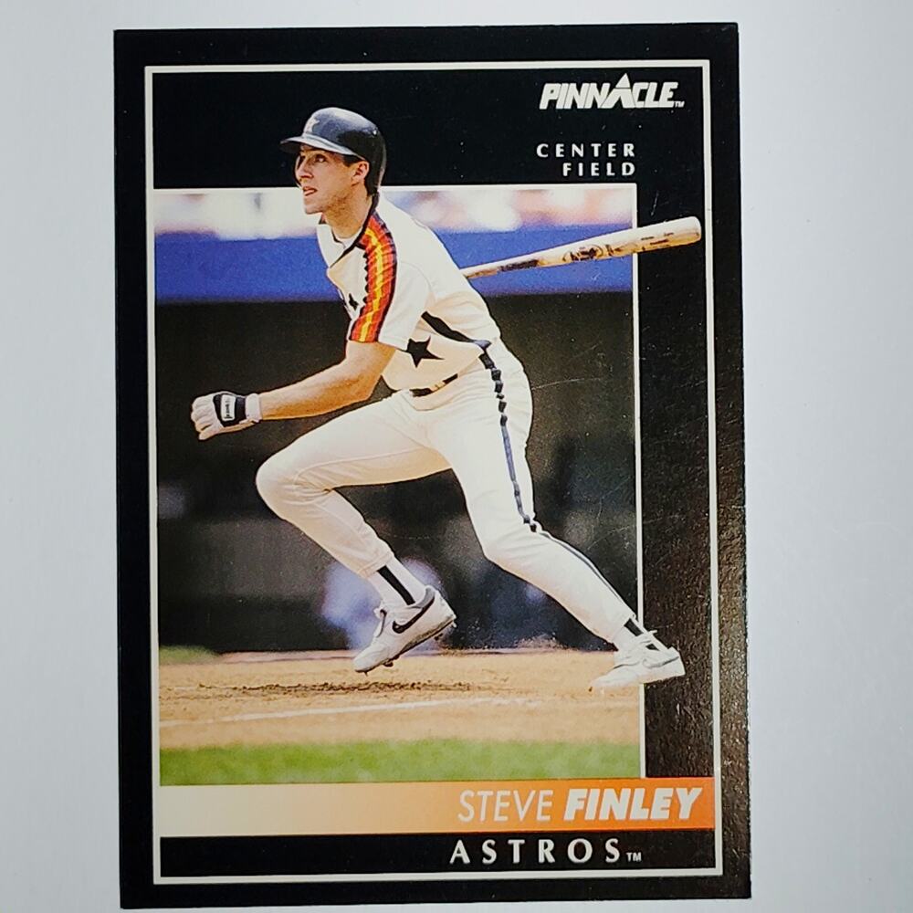 1992 Pinnacle Steve Finley Card #19 Houston Astros CF VG/EX